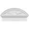 Ekena Millwork Segment Arch 4 Spoke Architectural Grade PVC Combination Pediment, 24"W x 12-7/8"H x 2-3/4"P PEDPC024X130SEG04 - alternate 3